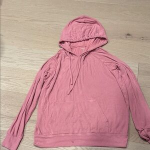 Kyte BABY Women’s Ribbed Hoodie in Apple Blossom size medium